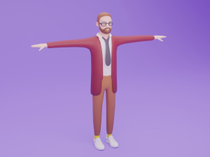 Toon Rigged People Pack 3D Модель