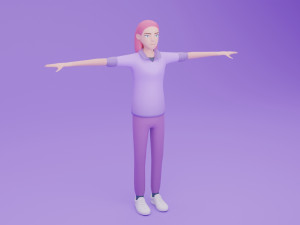 Toon Rigged People Pack 3D Модель