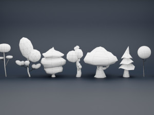 Low Poly Tree Pack Modèle 3D