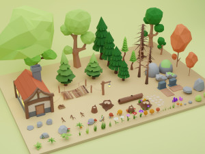 Tree and Plant Pack 3D Model