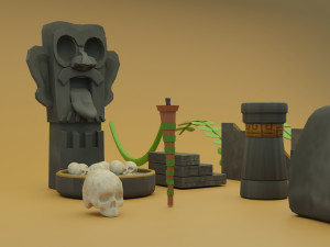 Mayan Temple Pack Modèle 3D