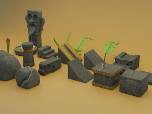 Mayan Temple Pack Modèle 3D