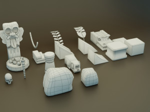 Mayan Temple Pack Modèle 3D