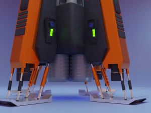 Sci-Fi Spaceship 3D Model