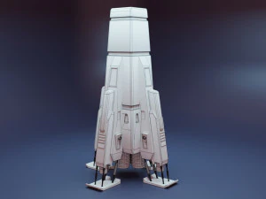 Sci-Fi Spaceship 3D Model
