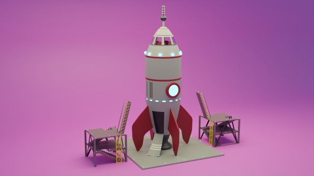 Sci-Fi Spaceship 3D 模型 .c4d .max .obj .3ds .fbx .stl .blend 