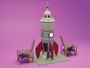 Sci-Fi Spaceship 3D Model