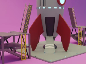 Sci-Fi Spaceship 3D Model