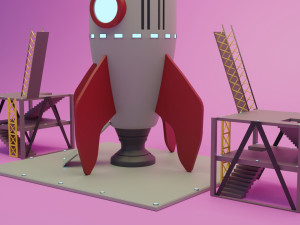 Sci-Fi Spaceship 3D 模型