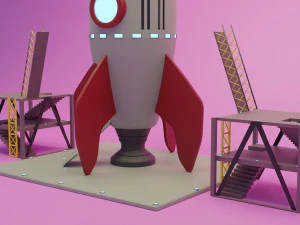 Sci-Fi Spaceship 3D Model