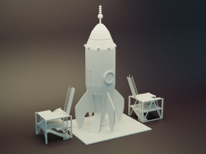Sci-Fi Spaceship 3D 模型