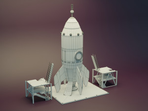 Sci-Fi Spaceship 3D 模型