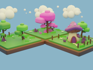 Toon Environment 3D Model