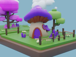 Ambiente de dibujos animados Modelo 3D