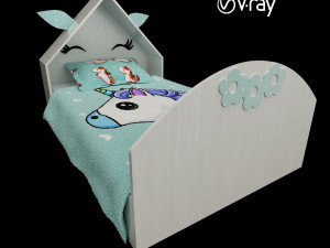 baby bed 3D मॉडल