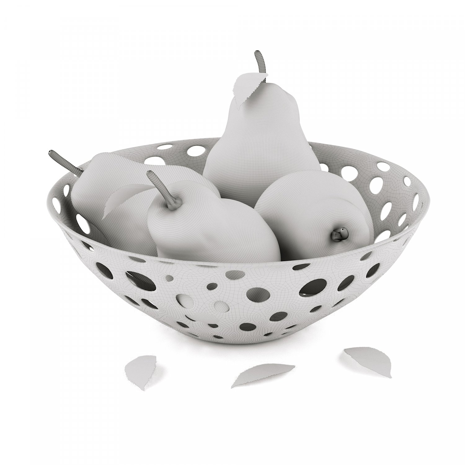 Basket Of Pears Free 3d Model In Fruit 3dexport