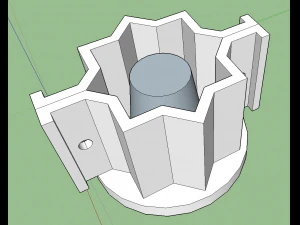форма для горшка звезда восьмиконечная 3D Принт Модель