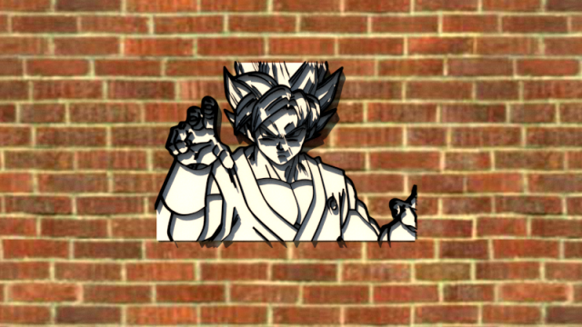 goku 3d wall sculpture 3D Принт Модель .c4d .max .obj .3ds .fbx .stl .blend 