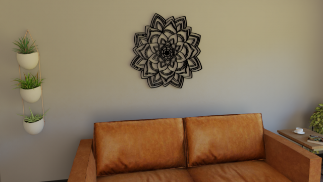 mandala wallart 3D 프린트 모델 .c4d .max .obj .3ds .fbx .stl .blend 