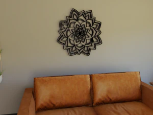 arte de parede mandala Modelo de Impressão 3D
