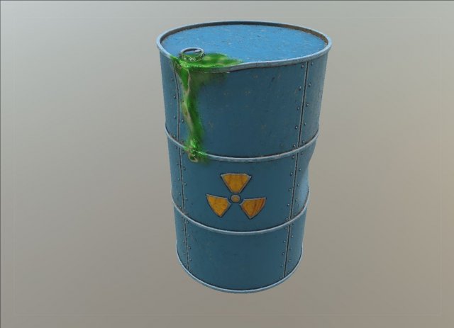 3d radioactive barrel 3Dモデル .c4d .max .obj .3ds .fbx .stl .blend 