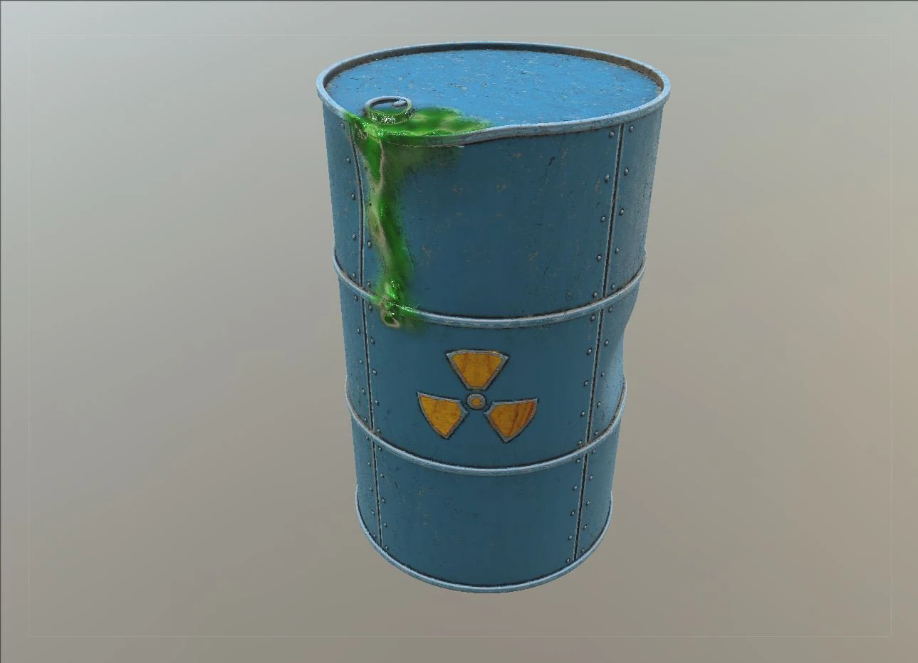3d radioactive barrel 3D Model .c4d .max .obj .3ds .fbx .stl .blend