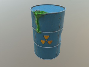 3d radioactive barrel 3D 모델