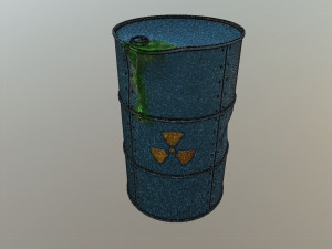 3d radioactive barrel 3Dモデル