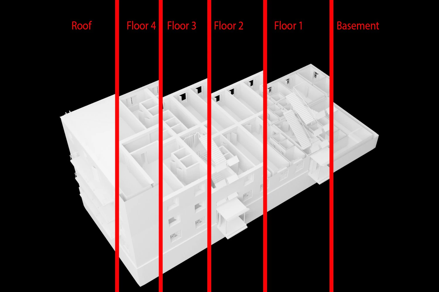 ussr house stalinka 3D Model .c4d .max .obj .3ds .fbx .stl .blend 