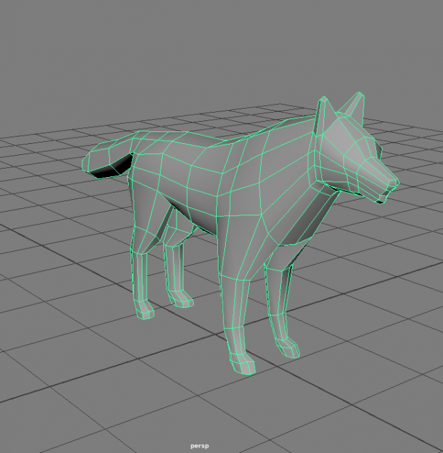 wolf lowpoly 3D Модель .c4d .max .obj .3ds .fbx .stl .blend