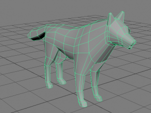 wolf lowpoly 3D मॉडल