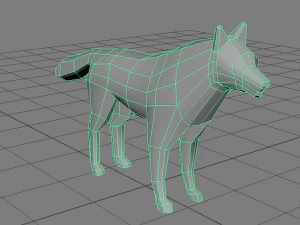 lupo lowpoly Modello 3D