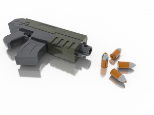 lowpoly bolter40k 3D Model