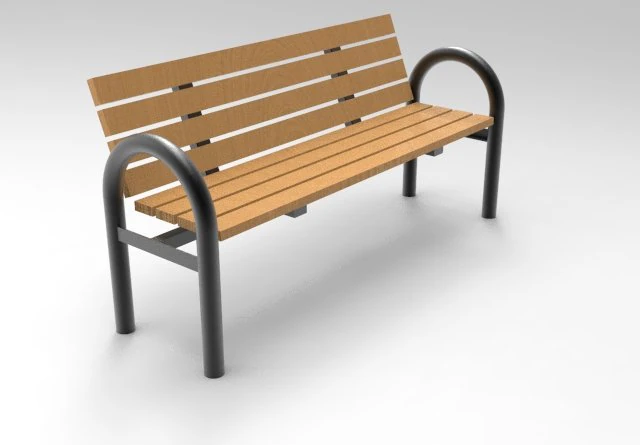 park bank 3D Model .c4d .max .obj .3ds .fbx .stl .blend 