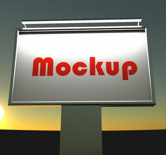 billboard 3Dモデル .c4d .max .obj .3ds .fbx .stl .blend