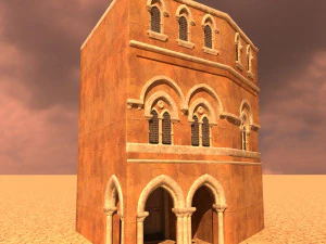Arabisches Haus Low-Poly-Modell 3D Modell