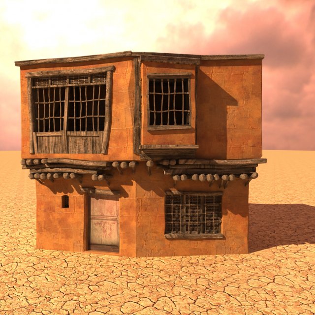 arabian house low-poly model Modèle 3D .c4d .max .obj .3ds .fbx .stl .blend 