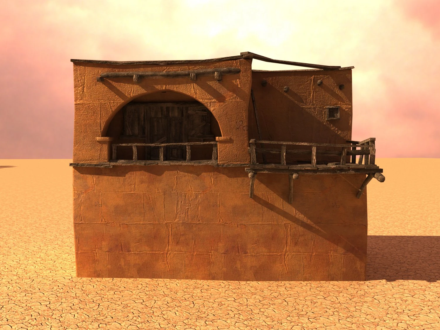 arabian house low-poly model 3D Model .c4d .max .obj .3ds .fbx .stl .blend 