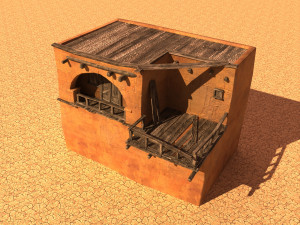 arabian house low-poly model 3D-Modell