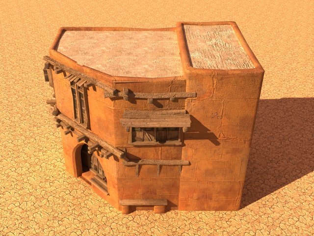 arabian house low-poly model Modelo 3D .c4d .max .obj .3ds .fbx .stl .blend 