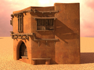 arabian house low-poly model Modelo 3D