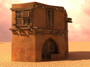 arabian house low-poly model Modelo 3D