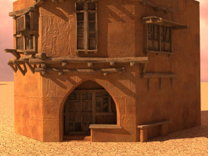 arabian house low-poly model Modelo 3D