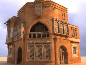 arabian house low-poly model 3D मॉडल