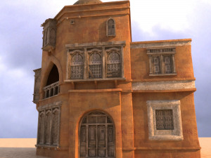arabian house low-poly model 3D मॉडल