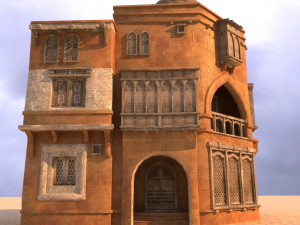 arabian house low-poly model 3D मॉडल