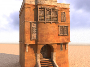 arabian house low-poly model Modelo 3D