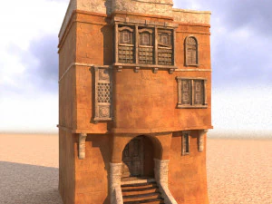 Arabisches Haus Low-Poly-Modell 3D Modell