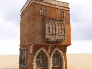 arabian house low-poly model Modelo 3D