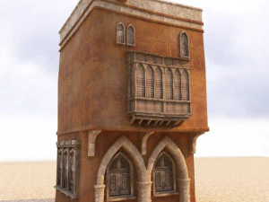 Arabisches Haus Low-Poly-Modell 3D Modell